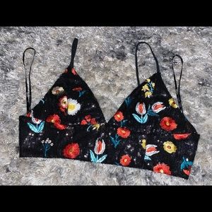 Forever 21 Sequin Floral Bralette
